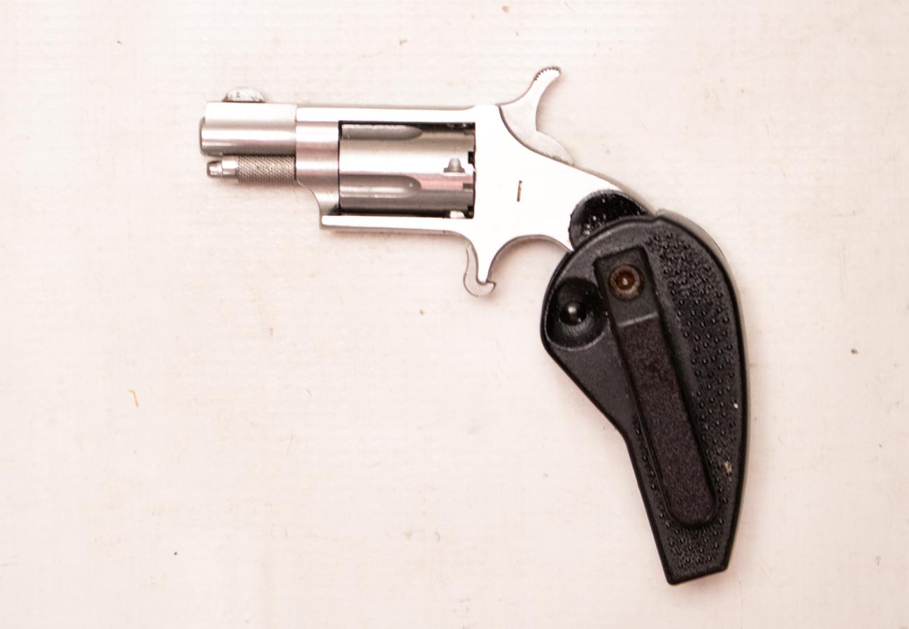 NORTH AMERICAN ARMS NAA-22LR-HG 22LR Police Trade-In Single-Action Revolver with Holster Grip